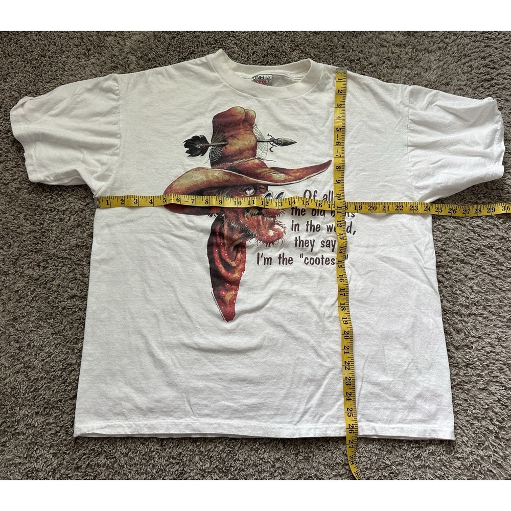 Vtg 1993 Nate Owens Art‎ T-Shirt XL Old Coot USA Made White Rare - Picture 4 of 7